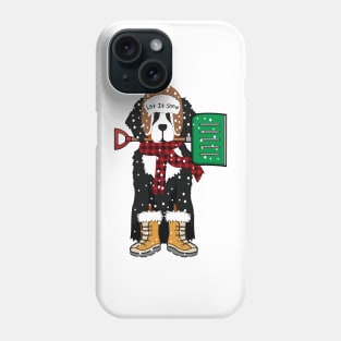 Let It Snow Bernese Mountain Dog Phone Case