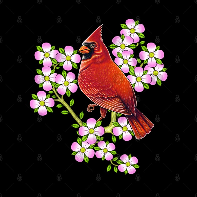 Red Cardinal dogwood flower North Carolina Virginia by Artardishop