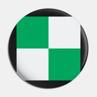 Glasgow Celtic Green and White Checkered Fan Flag Pin