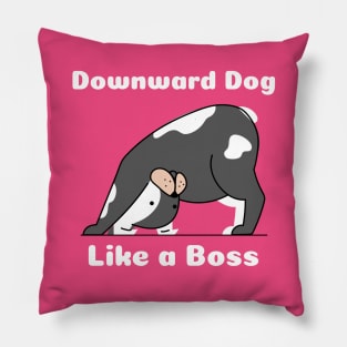 Funny Yoga | Downward Dog Like A Boss Pillow