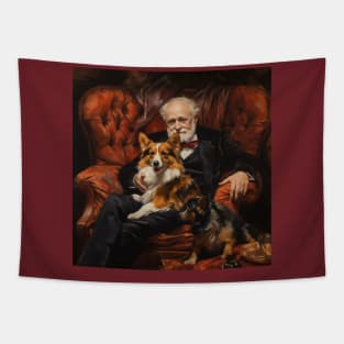 Pavlov and Corgi Tapestry