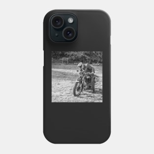 Soldier on military motorcycle Phone Case