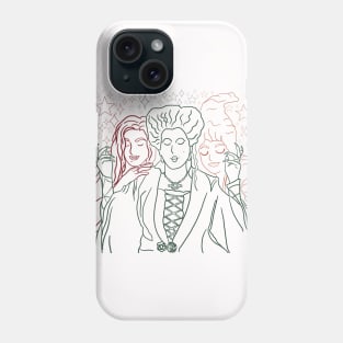 hocus pocus line art Phone Case