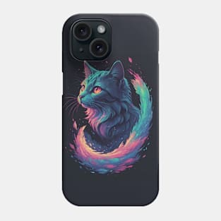 Neon cat Phone Case