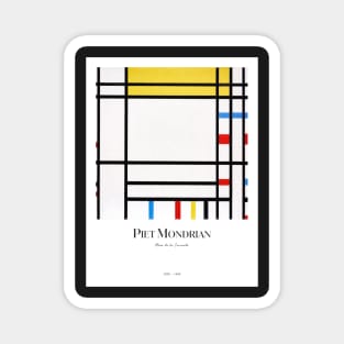 Place de la Concorde by Mondrian with text Magnet