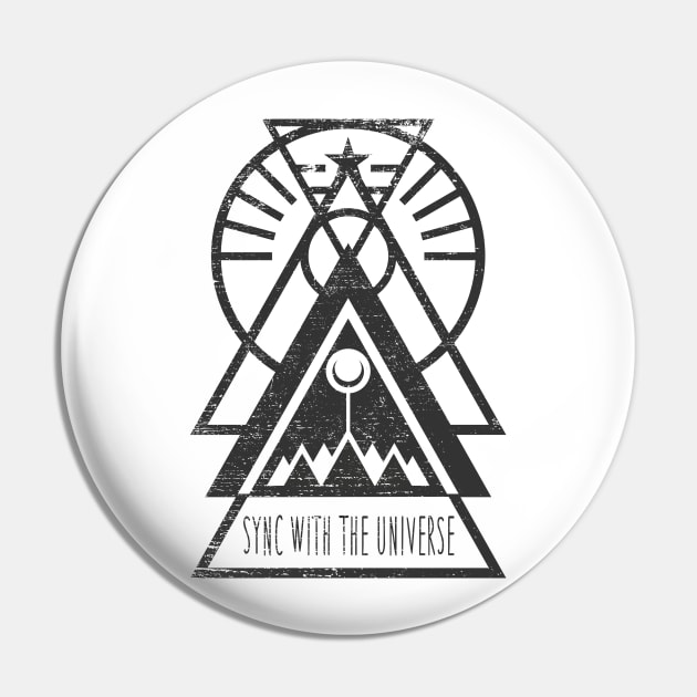 Sync With The Universe Pin by ddtk