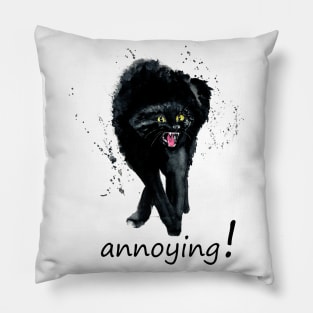 angry cat Pillow