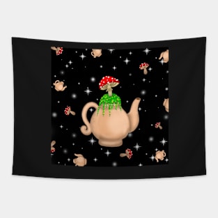 Mushroom Teakettle Pattern Tapestry