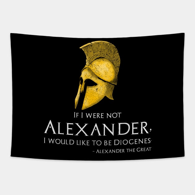 Ancient Classical Greek Alexander The Great To Diogenes Tapestry by Styr Designs