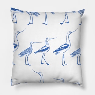 Birds in Blue Pillow