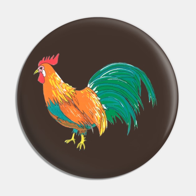 The Rooster Pin by DoodlesAndStuff