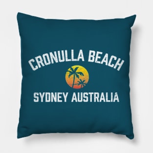 Cronulla Beach Sydney Australia NSW Sunset Palm Pillow