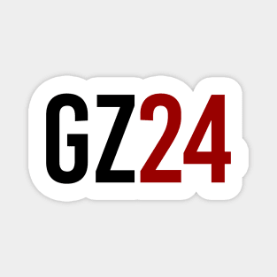 Guanyu Zhou 24 - Driver Initials and Number Magnet