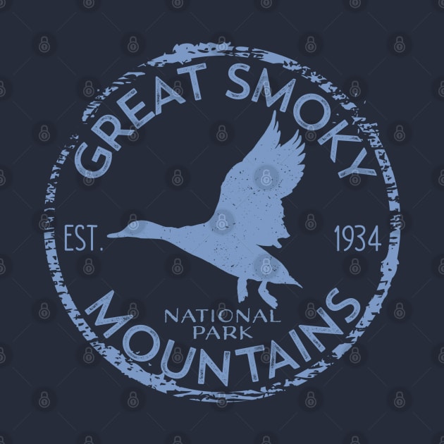 Great Smoky Mountains National Park Vintage Design Goose by Pine Hill Goods