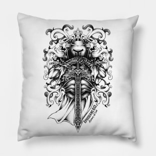 Ephesians 6:13 - Armor of God - Medieval Knight with Sword Pillow