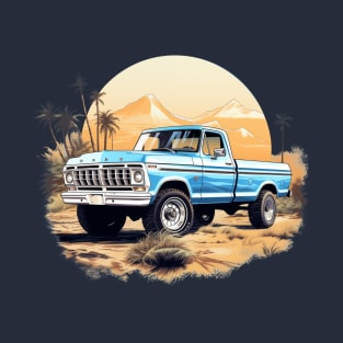 Ford Truck Vintage Highboy Design Blue T-Shirt