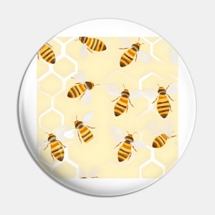 Honeycomb and Bee Pattern 12 Pin