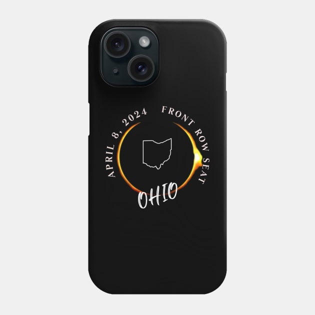 2024 Ohio Eclipse Front Row Seat To Total Darkness Phone Case by SmoothVez Designs