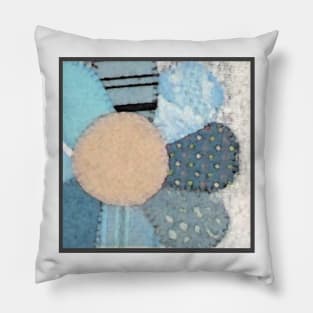 Excerpt from 3 Flowers #2-Blue Flower Pillow