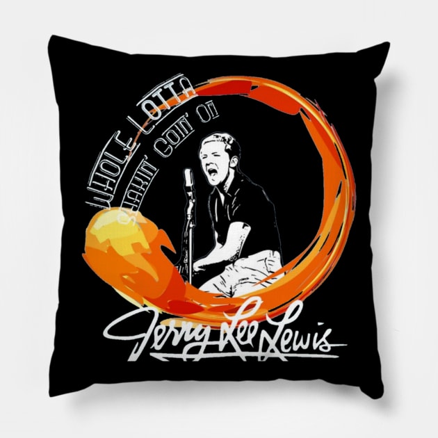 Jerry Lee Lewis t-shirt Pillow by tokentit