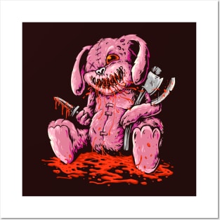 Creepy Killer Bunny Doll with Weapons - Creepy Doll - Magnet