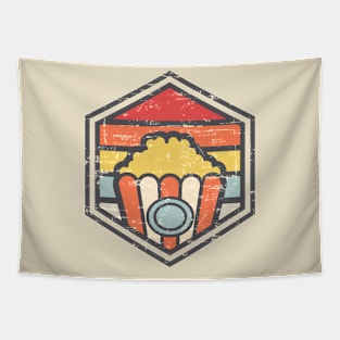 Retro Badge Popcorn Light Tapestry