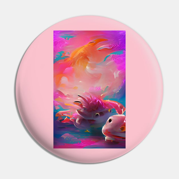 Endangered: Save the Axolotl 3 Pin by ArtBeatsGallery