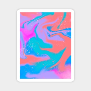 Neon swirls Magnet