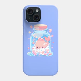 Adorable Anime Style Fish in a Glass Jar - Cute Aquatic Art Phone Case