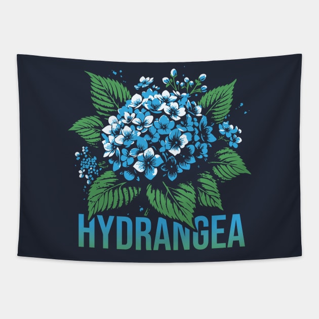 Blue Hydrangea - First Signs Of Spring Tapestry by Trendsdk