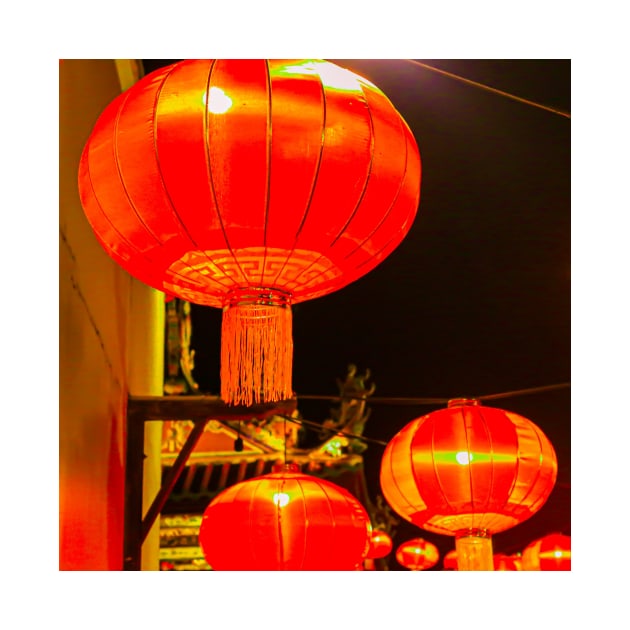 Red lantern street lights for Chinese New Year SQ by kall3bu