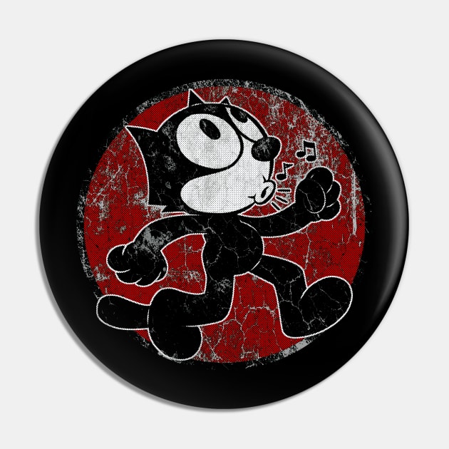 Felix The Cat Retro Halftones Vintage Pin by Mr.PopArts