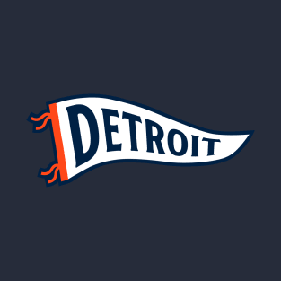 Detroit Pennant - Navy 2 T-Shirt