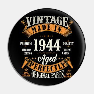 Vintage 80th Birthday Decorations Men Funny 1944 80 Birthday Pin