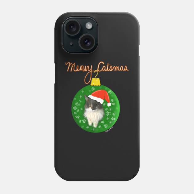 Meowy Catsmas Cat Ornament Design Phone Case by loeye