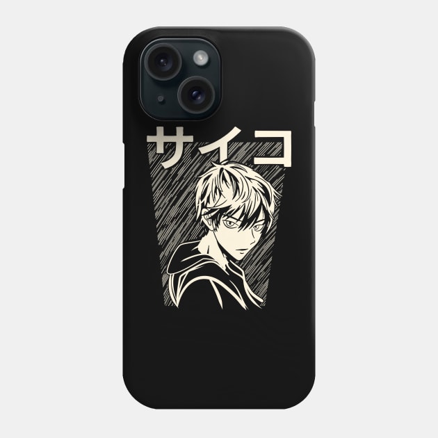 Aesthetic Psycho Phunk Boy Logo Design Phone Case by Al-loony