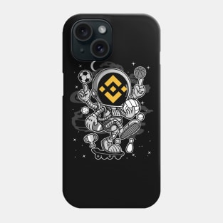 Astronaut Skate Binance BNB Coin To The Moon Crypto Token Cryptocurrency Blockchain Wallet Birthday Gift For Men Women Kids Phone Case