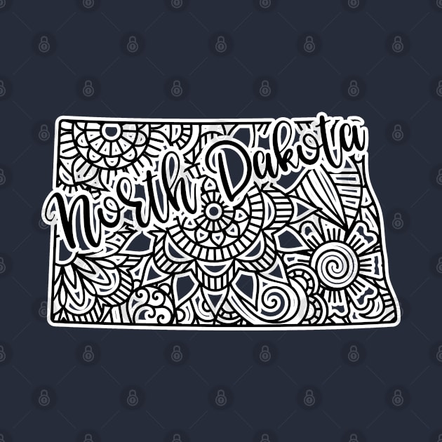 North Dakota USA Mandala Design by BE MY GUEST MARKETING LLC