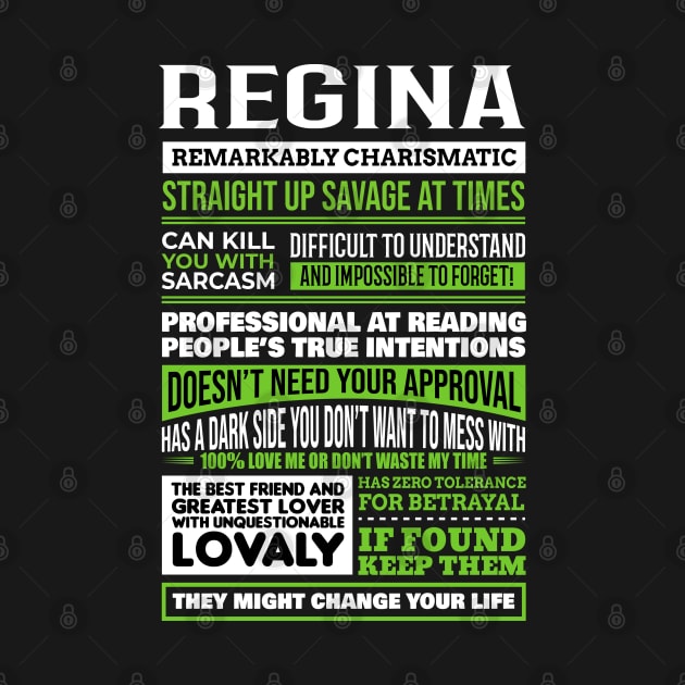 Regina by Ban Guns Not Books- Typography fullcolor