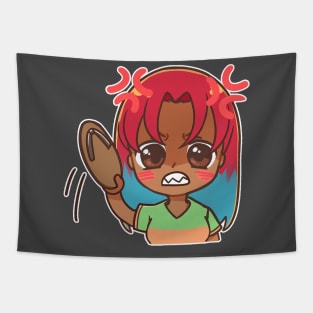 Beware the Chanclas! Nurse Nila Anime Character Tapestry