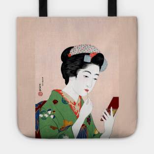 Japanese Woman doing Makeup Tote