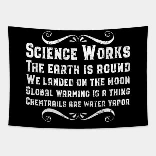 Science Works and the Earth is Round Tapestry