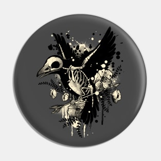 Raven bones Pin