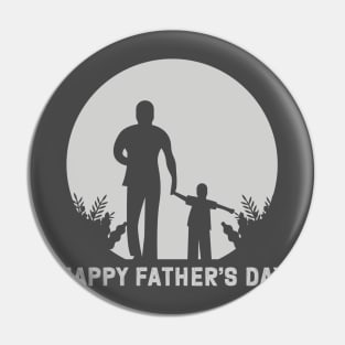 Father's Day Silhouette Tee - Distressed "Happy Father's Day" Shirt, Perfect Gift for Dad on His Special Day Pin