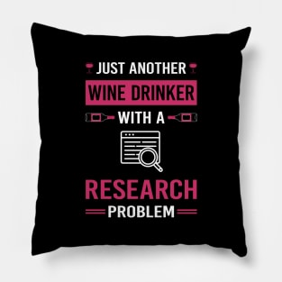 Wine Drinker Research Researcher Pillow