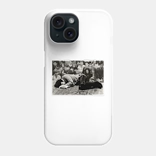 Jim Laying on Stage During a 1968 Concert Rock Icons Phone Case