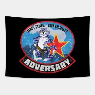 Grumman F-14 Tomcat - Adversary Anytime Comrade! - Grunge Style Tapestry