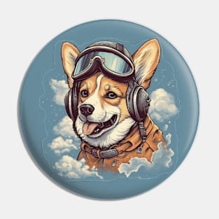 Aviator dog Pin