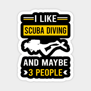 3 People Scuba Diving Diver Magnet