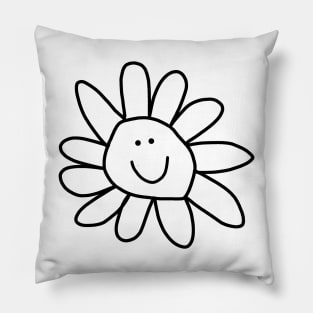 Daisy Doodle Flower Pillow